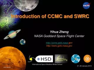 Introduction of CCMC and SWRC