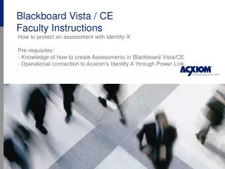 Blackboard Vista / CE Faculty Instructions