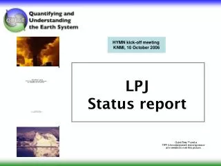 LPJ Status report