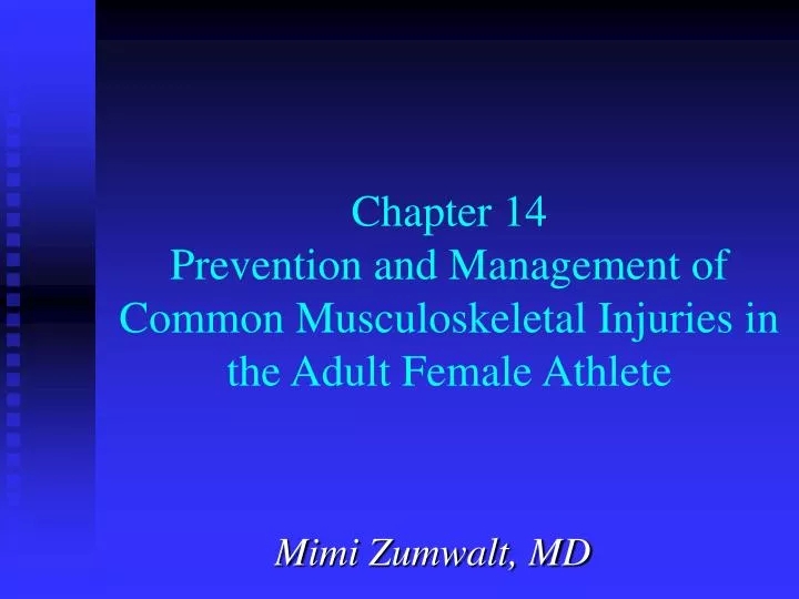 chapter 14 prevention and management of common musculoskeletal injuries in the adult female athlete