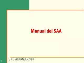 manual del saa