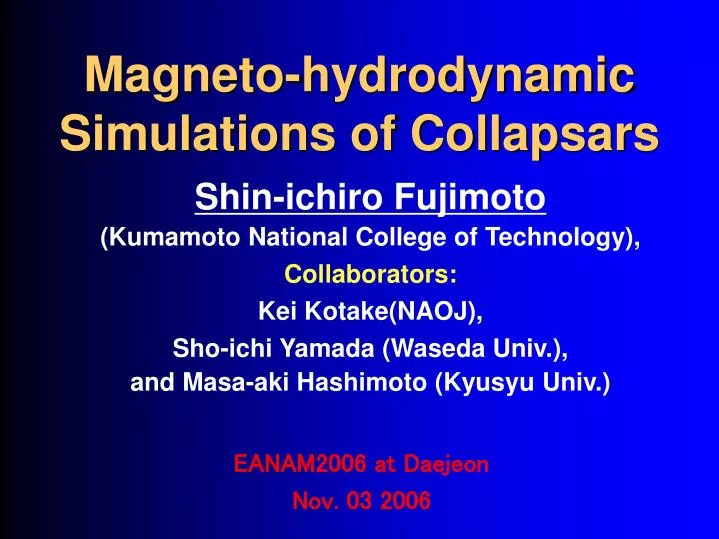 magneto hydrodynamic simulations of collapsars