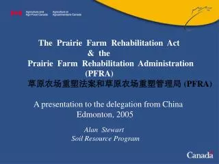 The Prairie Farm Rehabilitation Act &amp; the