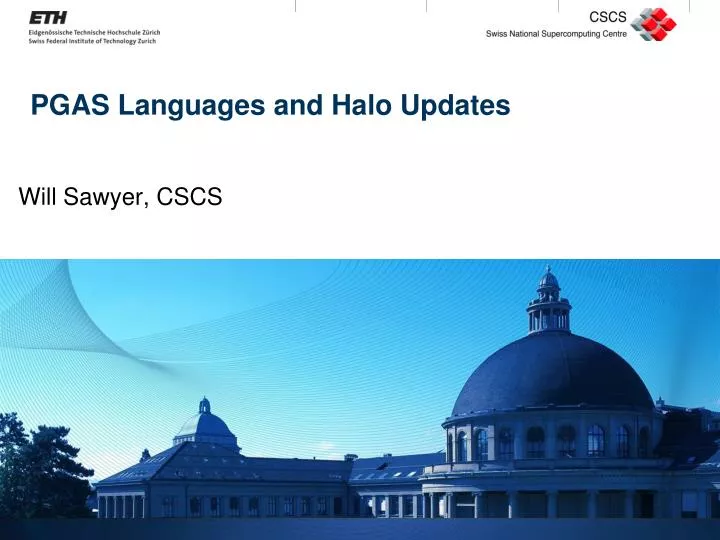 pgas languages and halo updates