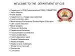WELCOME TO THE DEPARTMENT OF CSE - slide 1