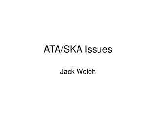 ATA/SKA Issues