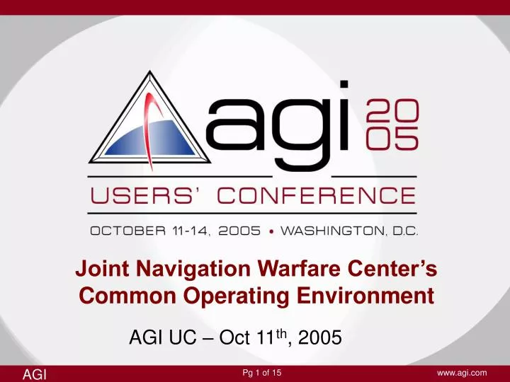 joint navigation warfare center s common operating environment