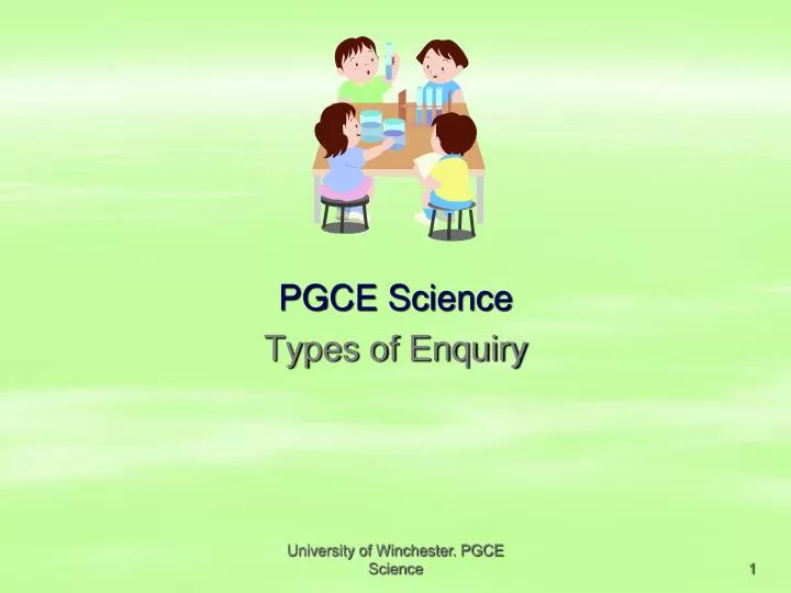 pgce science types of enquiry