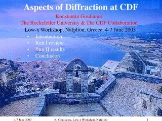 Aspects of Diffraction at CDF