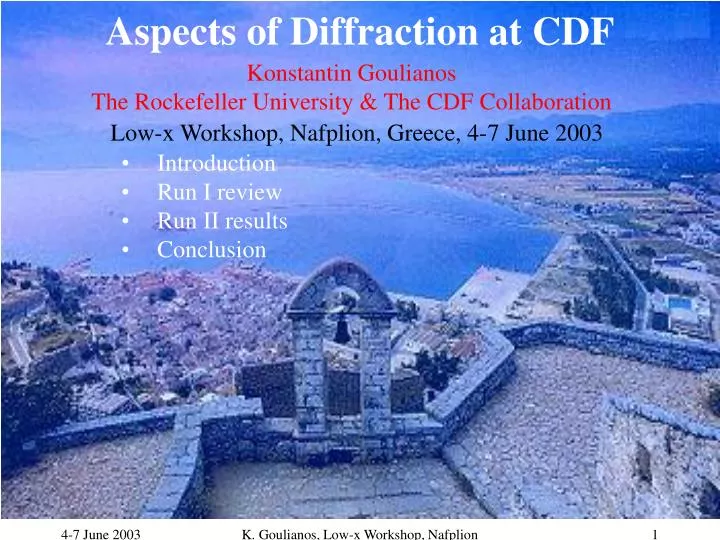 aspects of diffraction at cdf