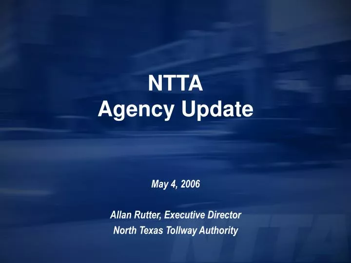 ntta agency update