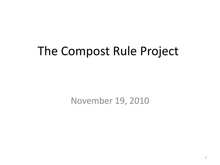 the compost rule project