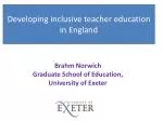 Developing inclusive teacher education in England - slide 1