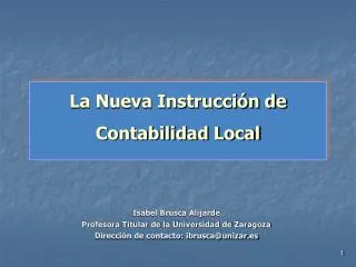 la nueva instrucci n de contabilidad local
