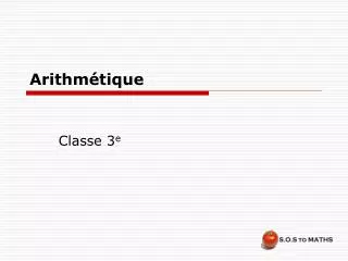 arithm tique
