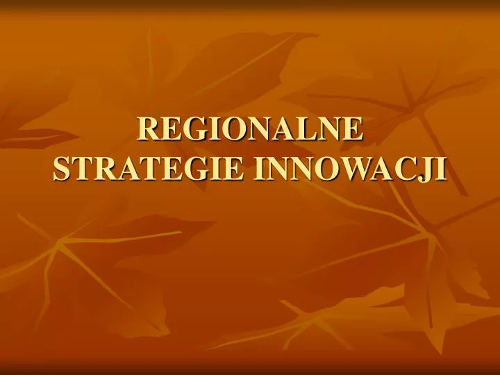 regionalne strategie innowacji
