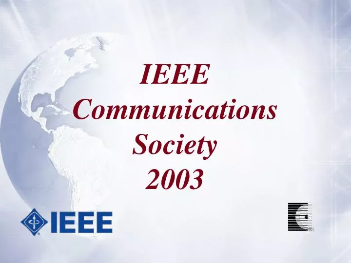 ieee communications society 2003