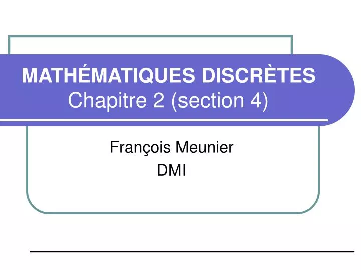 math matiques discr tes chapitre 2 section 4