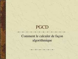 PGCD