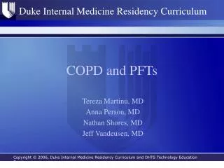 COPD and PFTs