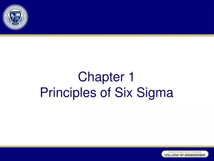chapter 1 principles of six sigma