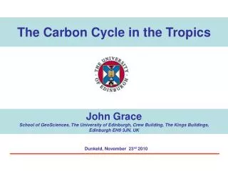 The Carbon Cycle in the Tropics