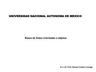 UNIVERSIDAD NACIONAL AUTONOMA DE MEXICO