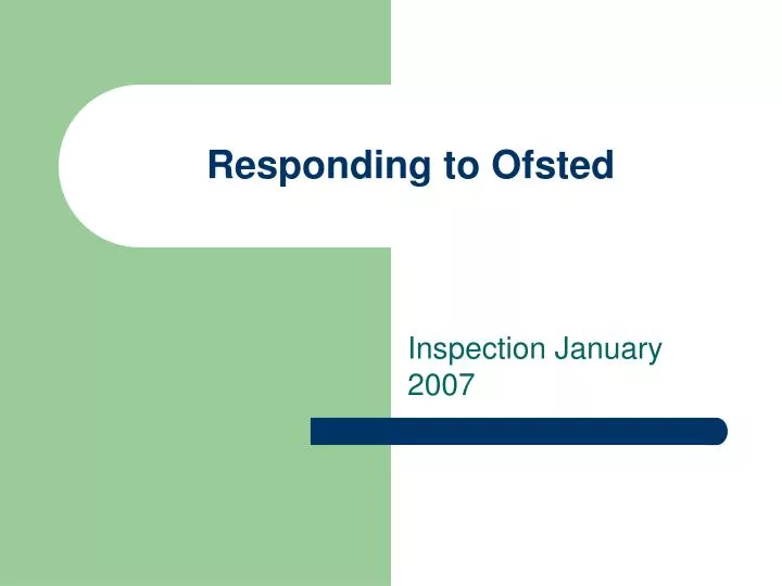 responding to ofsted