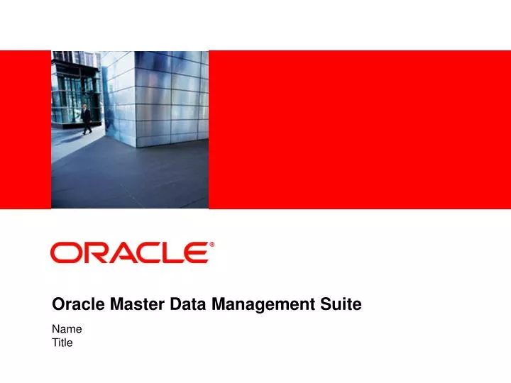 oracle master data management suite