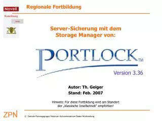 server sicherung mit dem storage manager von
