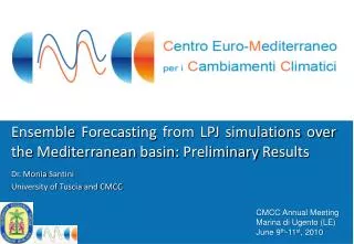 Ensemble Forecasting from LPJ simulations over the Mediterranean basin: Preliminary Results