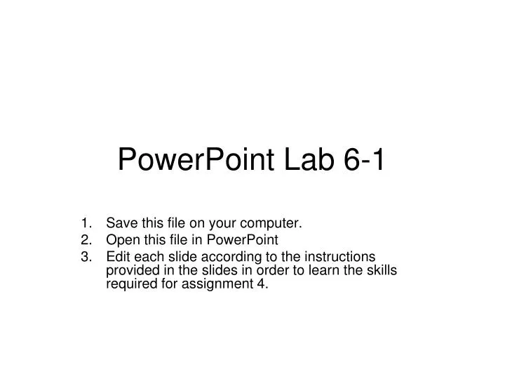 powerpoint lab 6 1