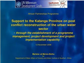African Partnerships Programme
