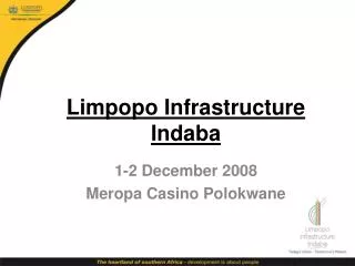 Limpopo Infrastructure Indaba