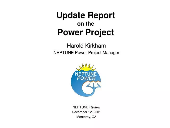 update report on the power project