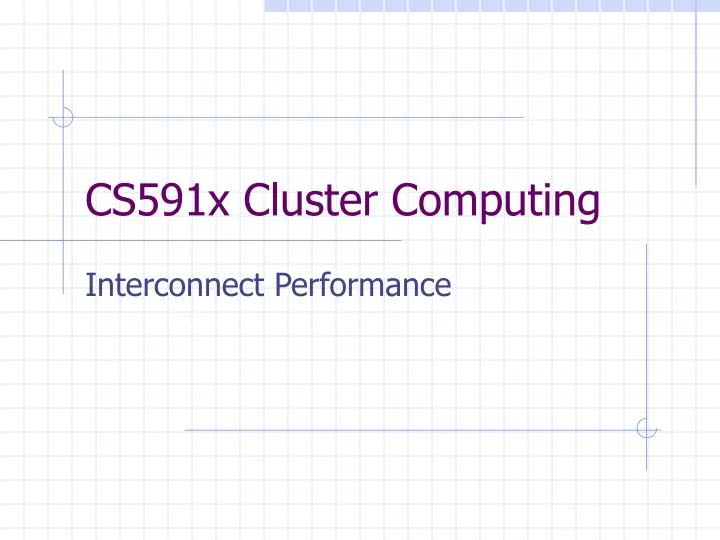 cs591x cluster computing