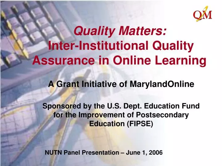 quality matters inter institutional quality assurance in online learning