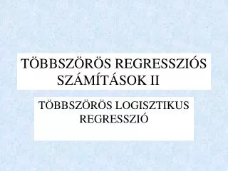 t bbsz r s regresszi s sz m t sok ii