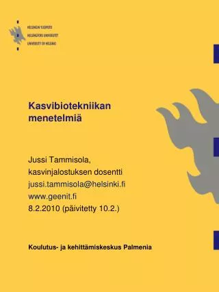 kasvibiotekniikan menetelmi