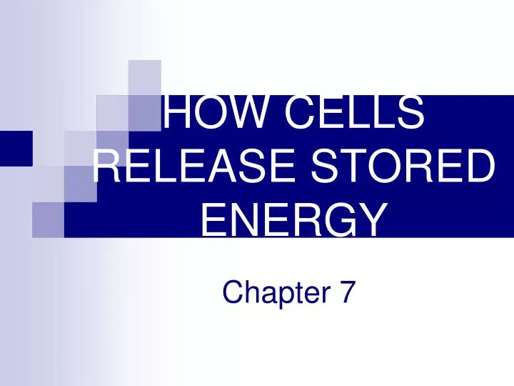 how cells release stored energy