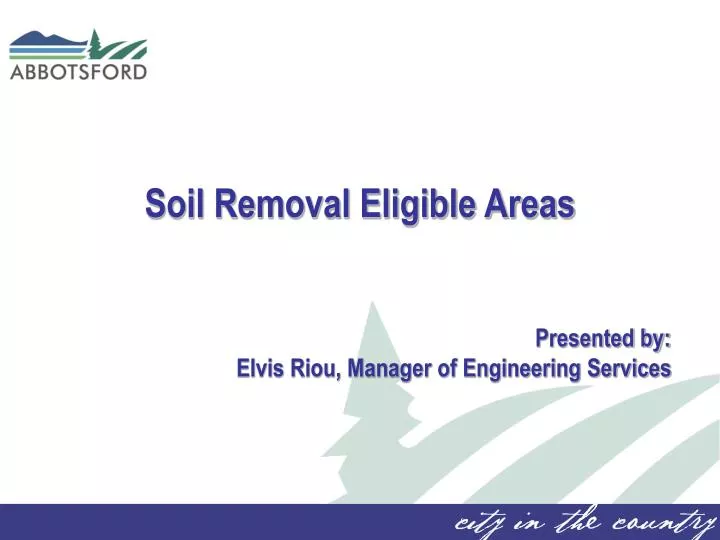 soil removal eligible areas