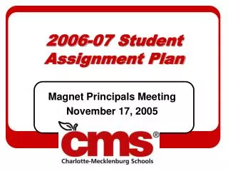 2006-07 Student Assignment Plan