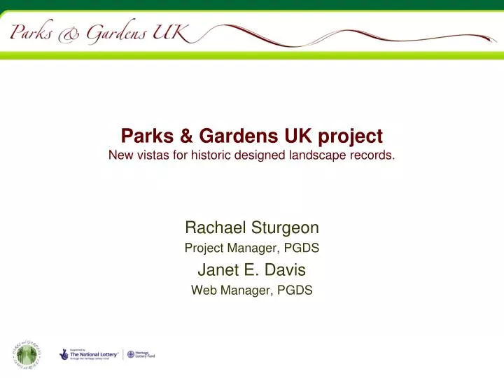 parks gardens uk project new vistas for historic designed landscape records