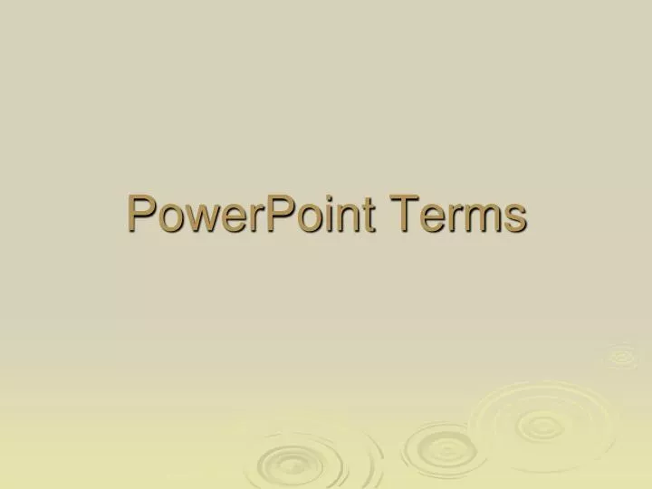 powerpoint terms