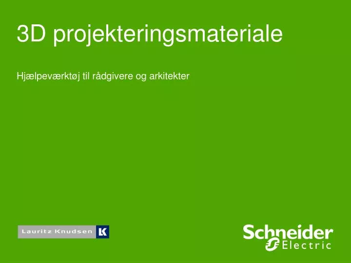 3d projekteringsmateriale