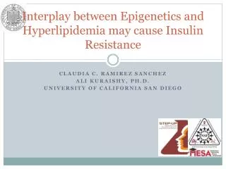 Interplay between Epigenetics and Hyperlipidemia may cause Insulin Resistance