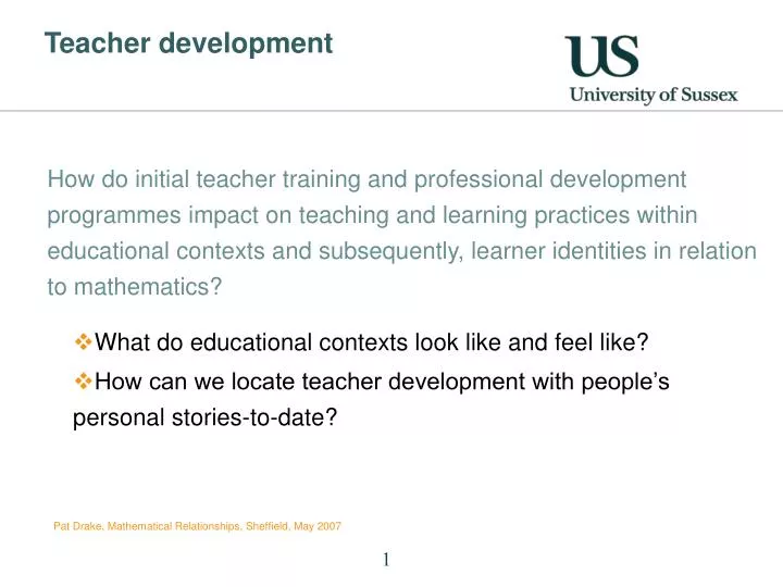 teacher development