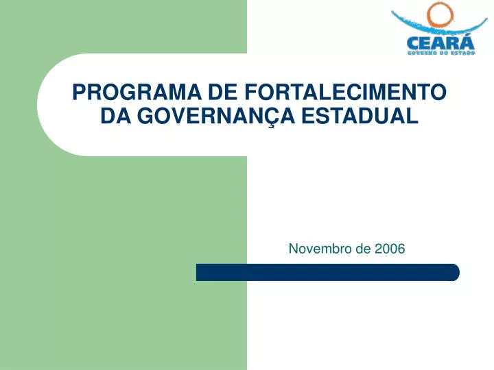 programa de fortalecimento da governan a estadual