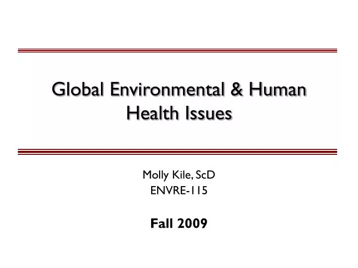 global environmental human health issues