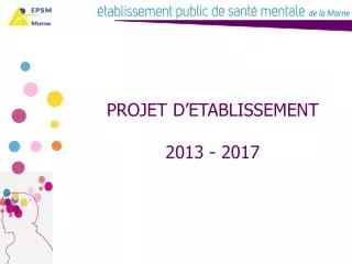 projet d etablissement 2013 2017